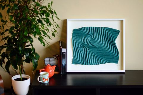 Crashing Waves II, installation — 20 x 22 inch, framed