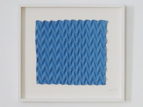 Cutting corners — 20 x 22 inches, framed, Abaca composite paper